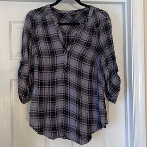 Torrid Top Purple Plaid